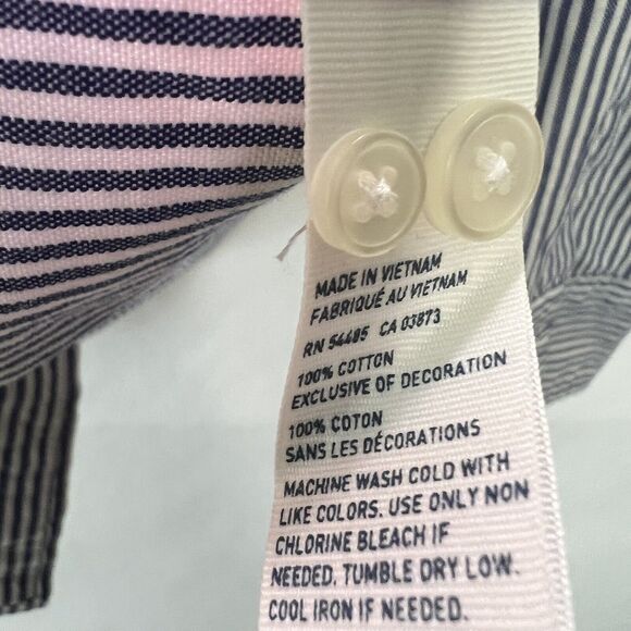 American Eagle Classic Fit Button Down Shirt Mens Size Large Blue Striped NWOT - Picture 9 of 12